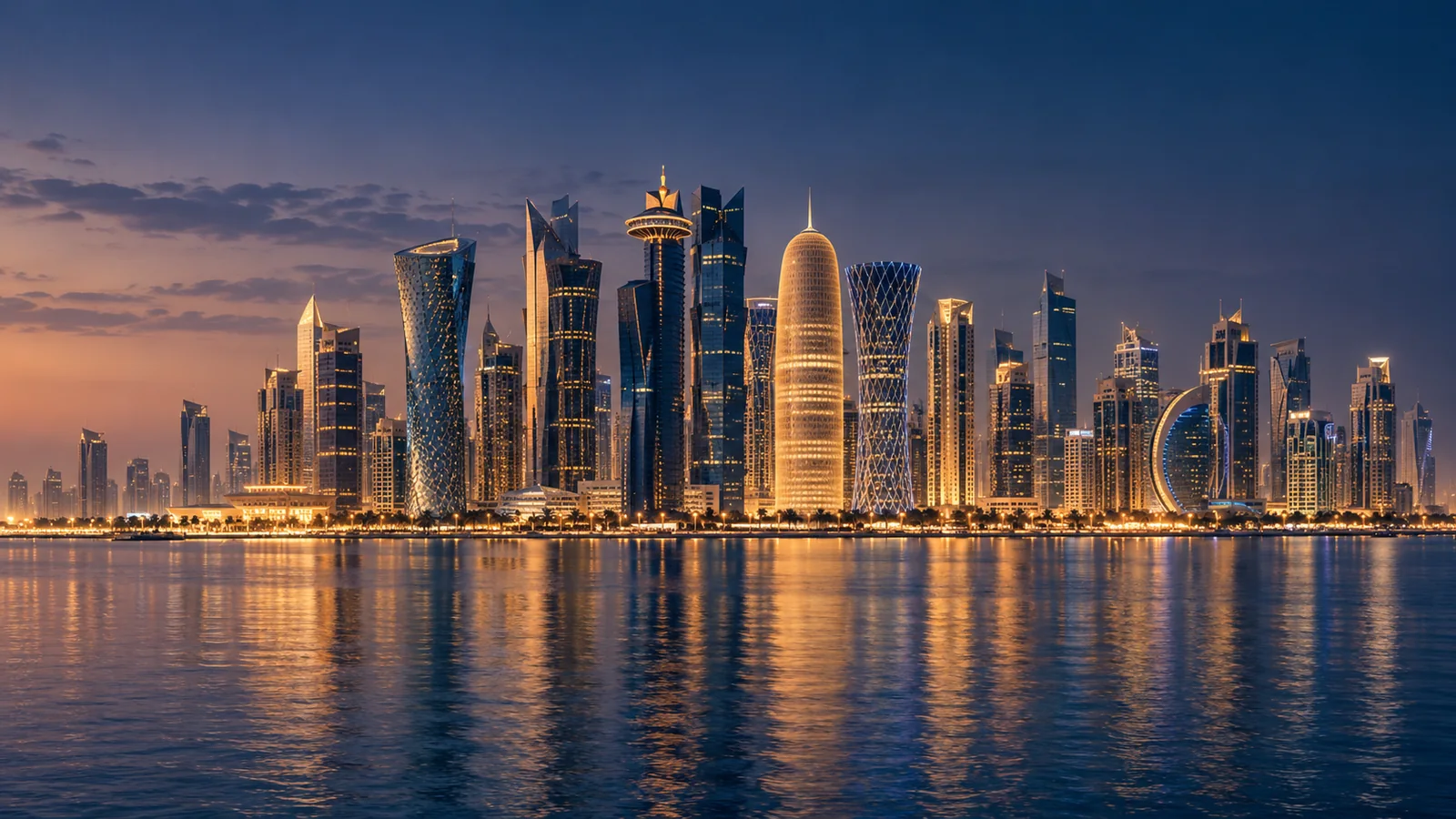Cinematic illustration inspired by Doha, Qatar