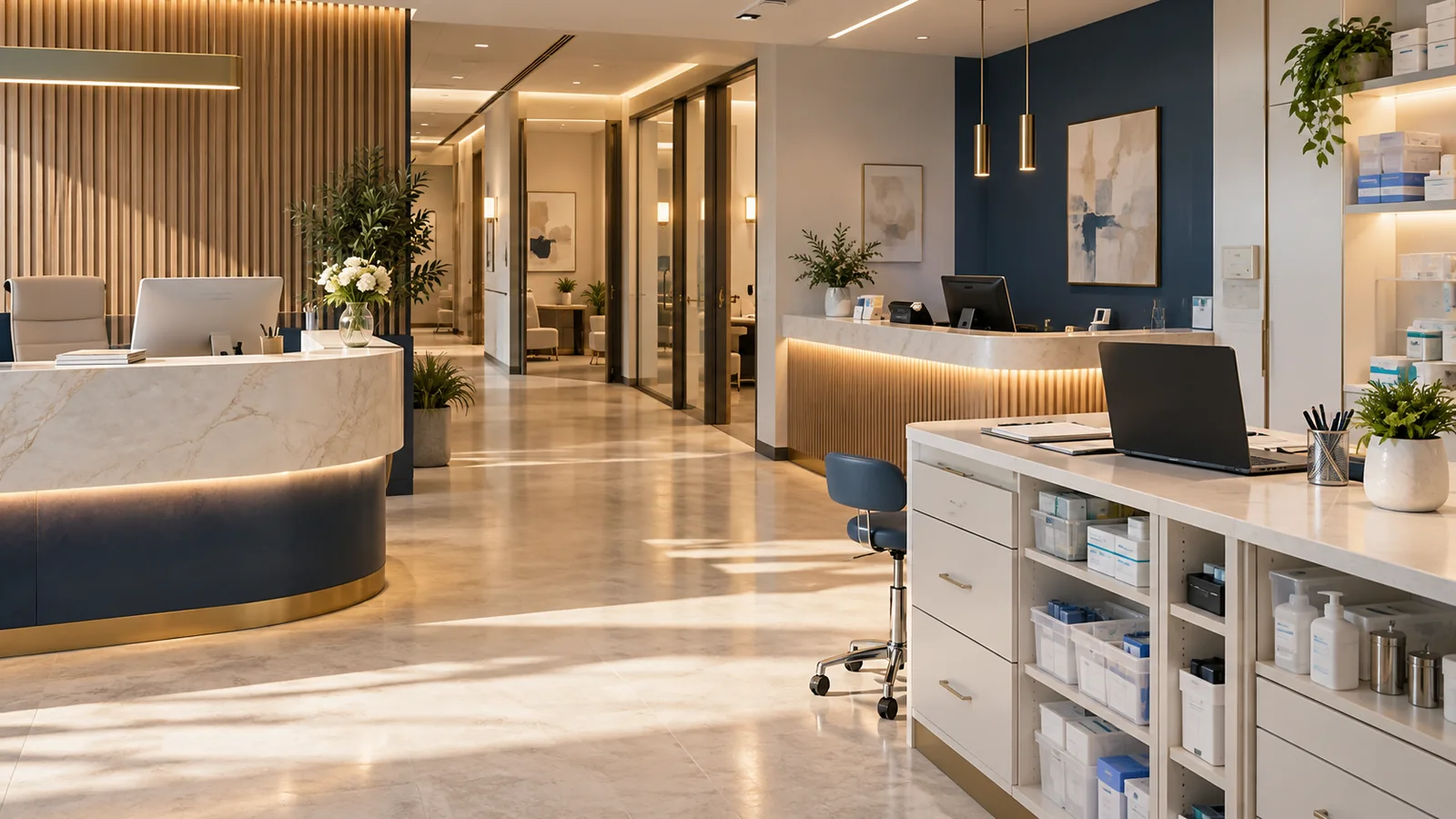 Illustrative business scene: Clinics & medical practices