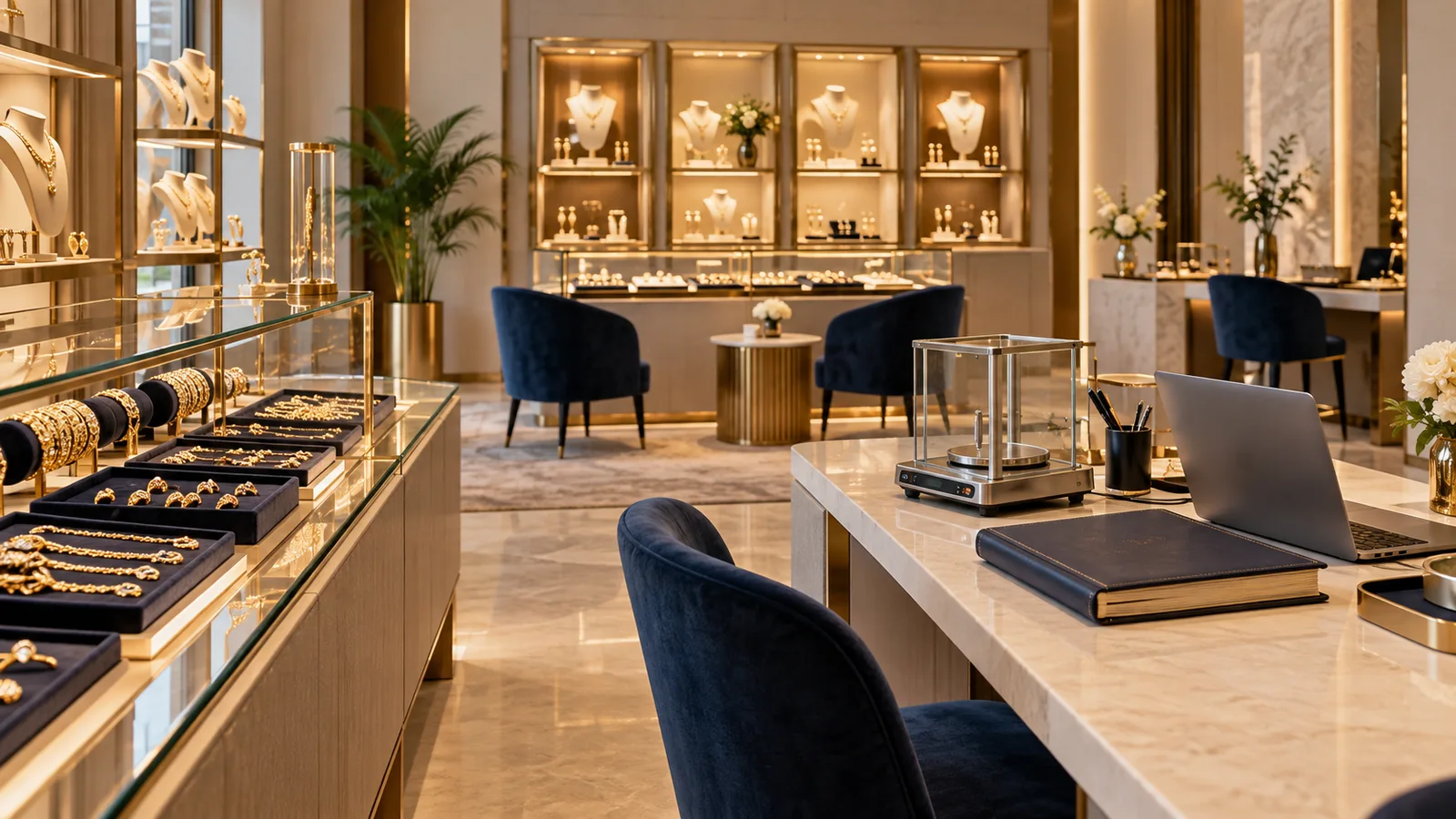 Illustrative business scene: Jewellery shops